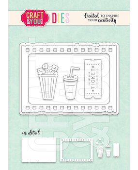 Craft & You Design ATC Cinema Set Dies (CW296) Craft & You Design ATC Cinema Set Dies (CW296)