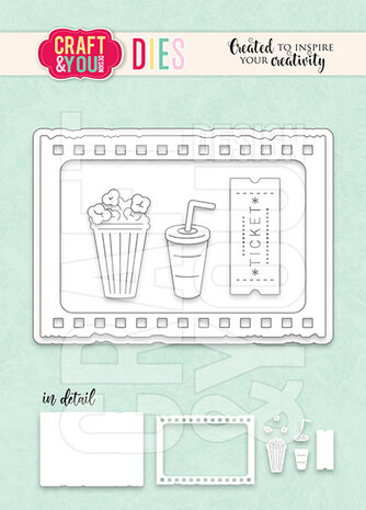 Craft & You Design ATC Cinema Set Dies (CW296) Craft & You Design ATC Cinema Set Dies (CW296)