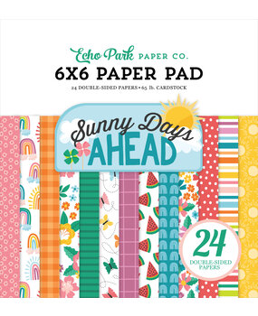 Echo Park Sunny Days Ahead 6x6 Inch Paper Pad (SUN377023) (DISCONTINUED)