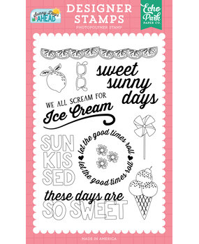 Echo Park Sweet Sunny Days Clear Stamps (SUN377044) (DISCONTINUED)
