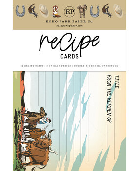 Echo Park Cowboys Recipe Cards (RC102) (DISCONTINUED)