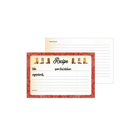 Echo Park Cowboys Recipe Cards (RC102) (OUTLET) Echo Park Cowboys Recipe Cards (RC102) (OUTLET)
