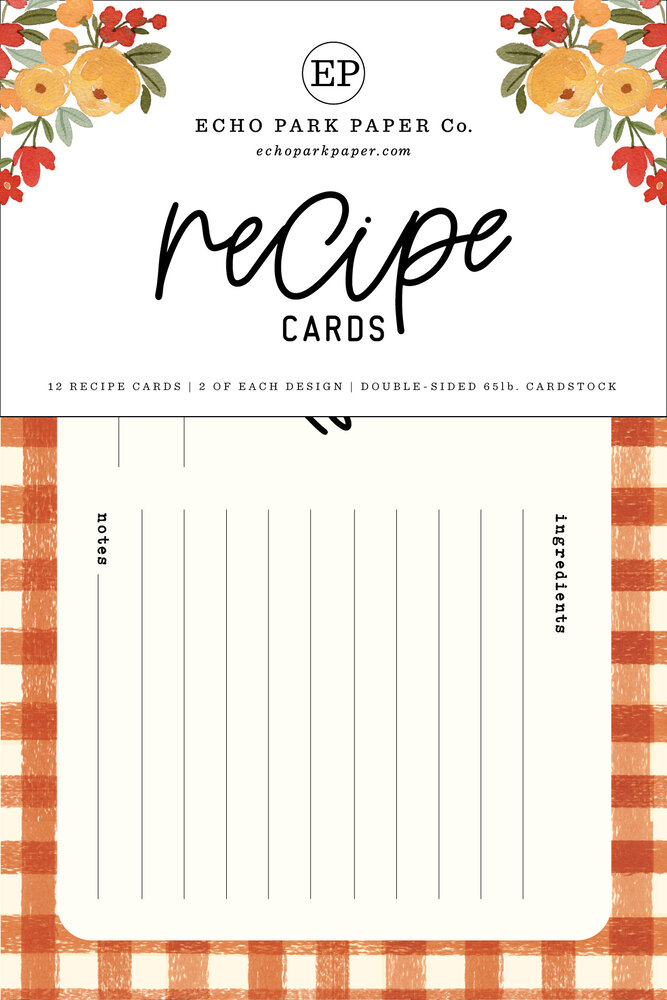 Echo Park Hello Autumn Recipe Cards (RC103) (DISCONTINUED)