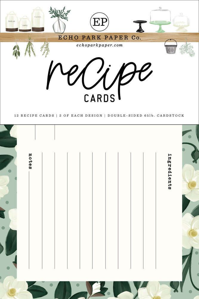 Echo Park Home Again Recipe Cards (RC104) (DISCONTINUED) Echo Park Home Again Recipe Cards (RC104) (DISCONTINUED)