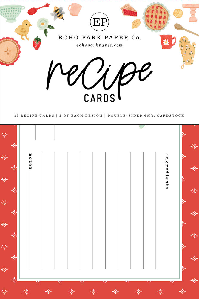 Echo Park Homemade Recipe Cards (RC105) (DISCONTINUED) Echo Park Homemade Recipe Cards (RC105) (DISCONTINUED)