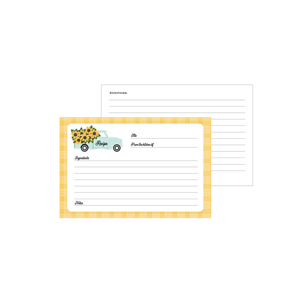 Echo Park Sunflower Summer Recipe Cards (RC107) (DISCONTINUED) Echo Park Sunflower Summer Recipe Cards (RC107) (DISCONTINUED)