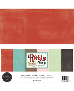Carta Bella Roll With It 12x12 Inch Coordinating Solids Paper Pack (CBR378015) (OUTLET)