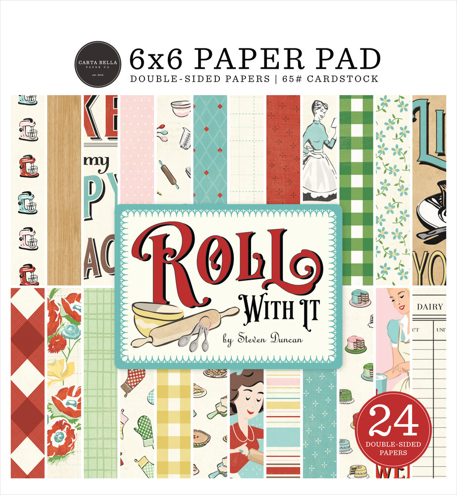 Carta Bella Roll With It 6x6 Inch Paper Pad (CBR378023) (OUTLET)