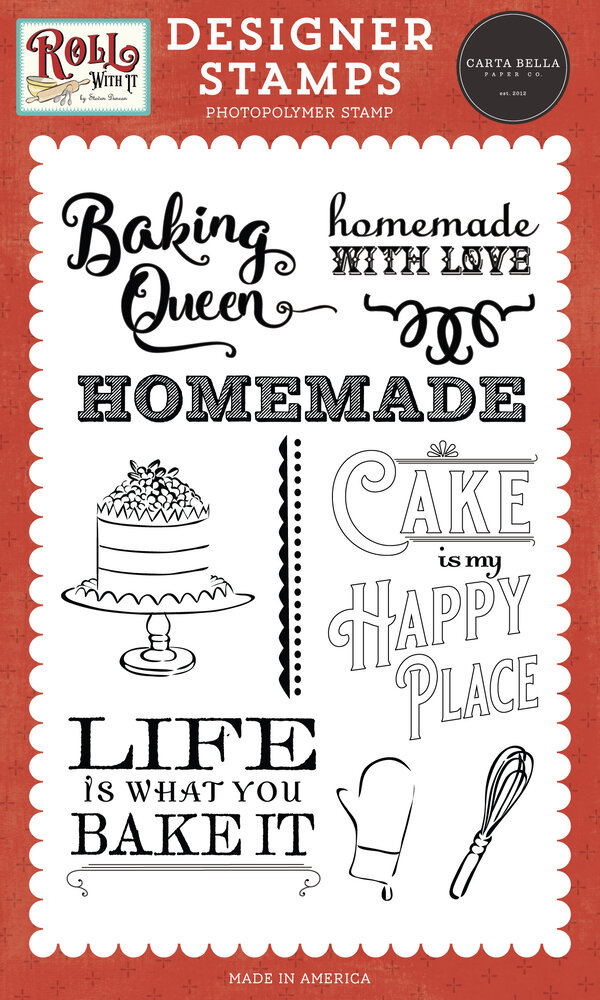 Carta Bella Cake Is My Happy Place Clear Stamps (CBR378044) (OUTLET)