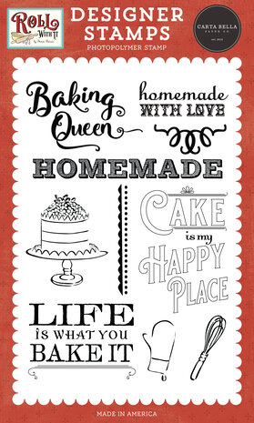 Carta Bella Cake Is My Happy Place Clear Stamps (CBR378044) (OUTLET)