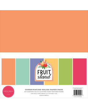 Carta Bella Fruit Stand 12x12 Inch Coordinating Solids Paper Pack (CBFST379015) (OUTLET)