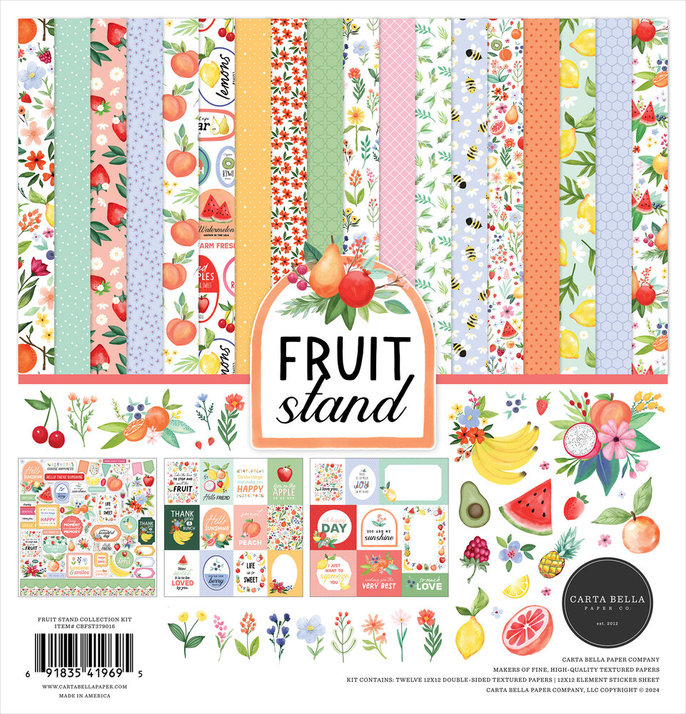 Carta Bella Fruit Stand 12x12 Inch Collection Kit (CBFST379016) Carta Bella Fruit Stand 12x12 Inch Collection Kit (CBFST379016)