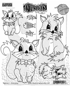 Stampers Anonymous Purrfect Dylusions Cling Stamps (DYR10016)