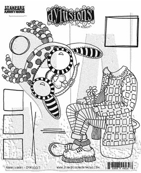 Stampers Anonymous Funny Bunny Dylusions Cling Stamps (DYR10017)