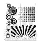 Stampers Anonymous Psychedelic Grunge Tim Holtz Cling Stamps (CMS056)