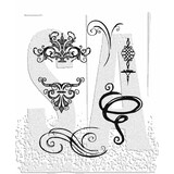 Stampers Anonymous Sketch Elements Tim Holtz Cling Stamps (CMS054)