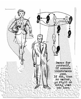 Stampers Anonymous Dance Card Tim Holtz Cling Stamps (CMS047) Stampers Anonymous Dance Card Tim Holtz Cling Stamps (CMS047)