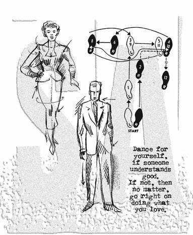 Stampers Anonymous Dance Card Tim Holtz Cling Stamps (CMS047) Stampers Anonymous Dance Card Tim Holtz Cling Stamps (CMS047)
