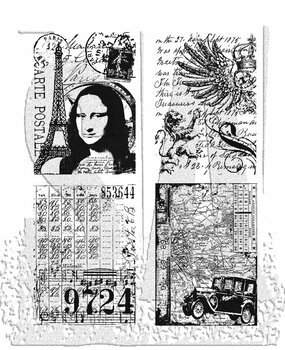 Stampers Anonymous Artistic Collages Tim Holtz Cling Stamps (CMS043)