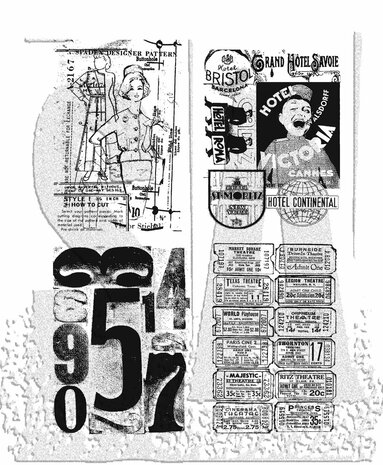 Stampers Anonymous Classic Collages Tim Holtz Cling Stamps (CMS041) Stampers Anonymous Classic Collages Tim Holtz Cling Stamps (CMS041)