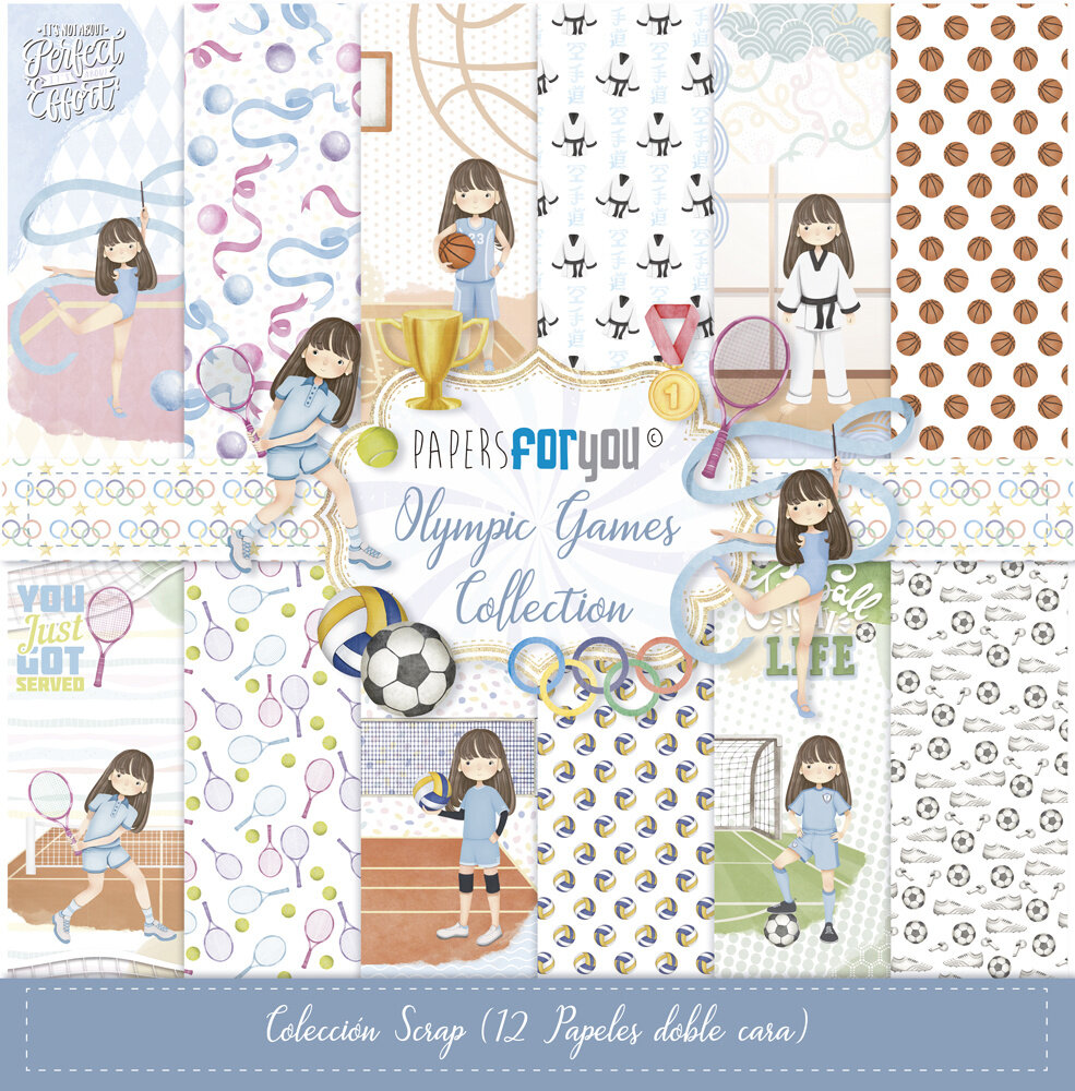 Papers For You Olympic Games Niña Castaña Scrap Paper Pack (12pcs) (PFY-13898)