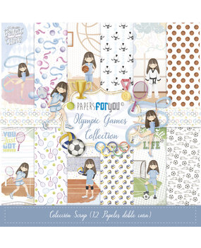 Papers For You Olympic Games Niña Castaña Scrap Paper Pack (12pcs) (PFY-13898)