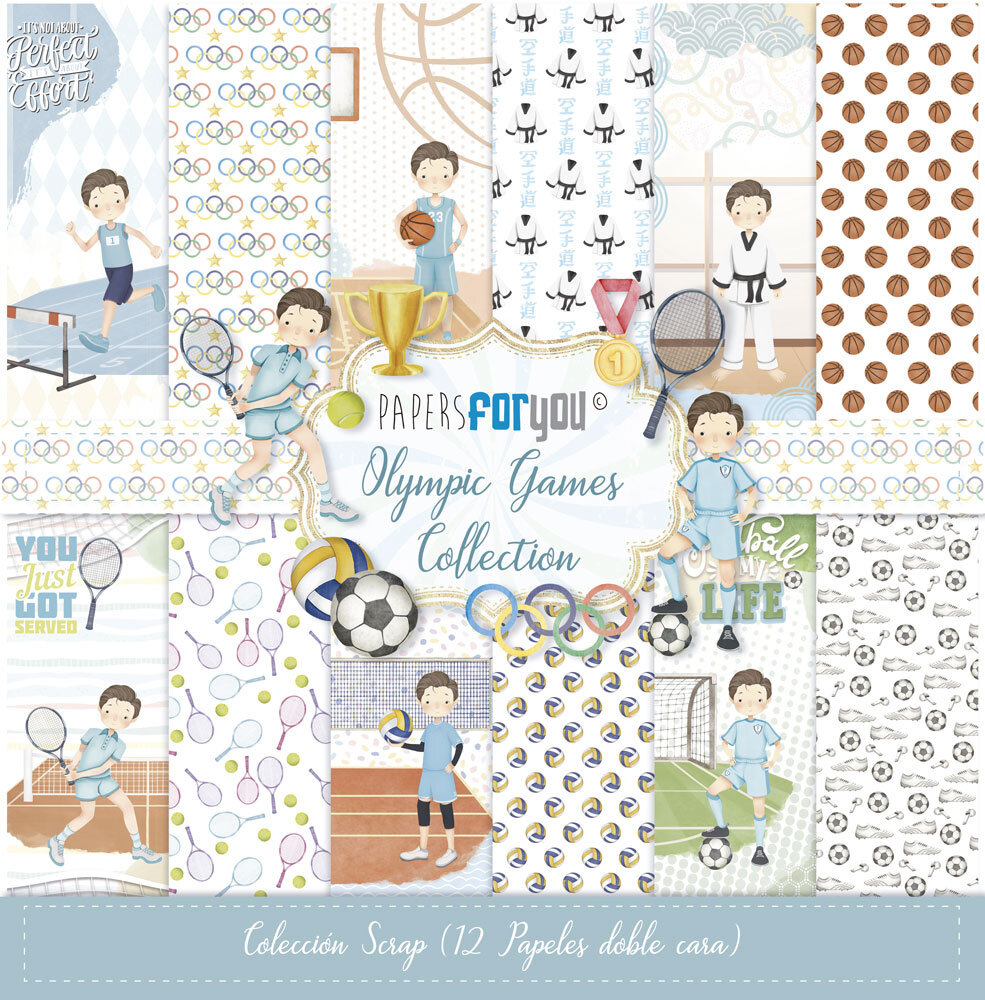 Papers For You Olympic Games Niño Castaño Scrap Paper Pack (12pcs) (PFY-13942)