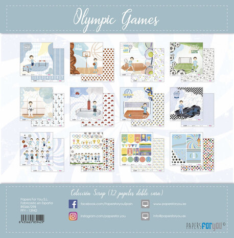 Papers For You Olympic Games Niño Castaño Scrap Paper Pack (12pcs) (PFY-13942)