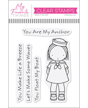 My Favorite Things Sailor Girl Clear Stamps (PI-350) (DISCONTINUED)