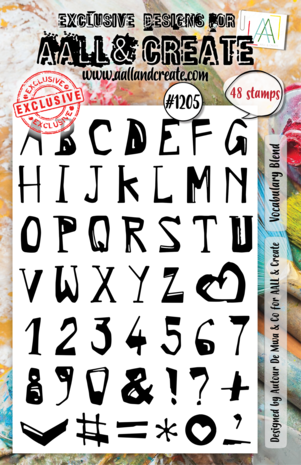 Aall and Create Stamp Set A5 Vocabulary Blend (AALL-TP-1205) Aall and Create Stamp Set A5 Vocabulary Blend (AALL-TP-1205)