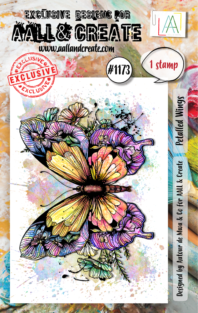 Aall and Create Stamp Set A7 Petalled Wings (AALL-TP-1173)
