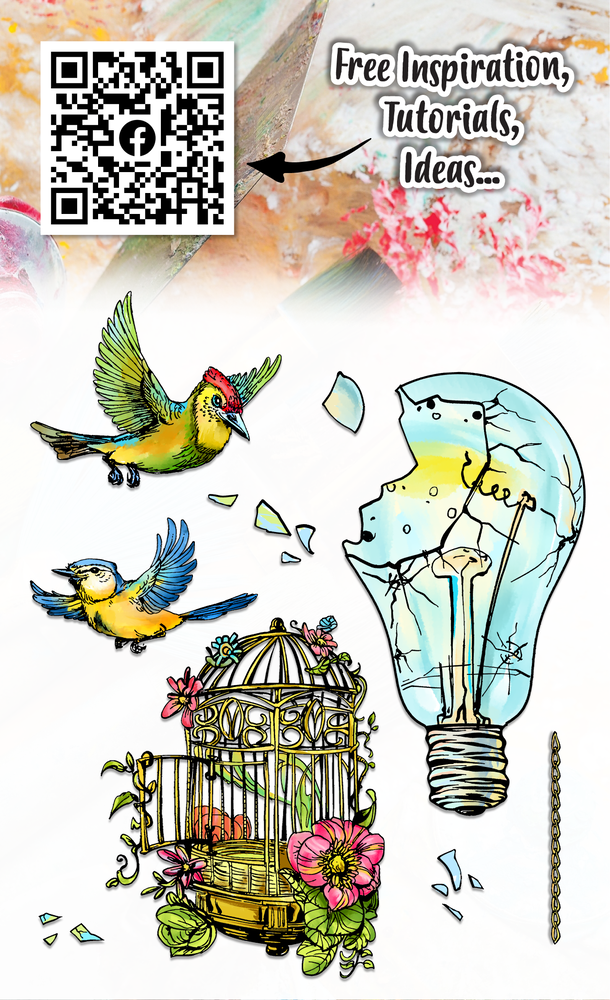 Aall and Create Stamp Set A6 Gilded Shatters (AALL-TP-1189)