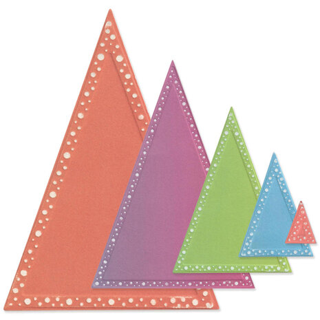 Sizzix Framelits Die by Stacey Park Fanciful Framelits, Patti's Perfect Triangles (16pcs) (666699)