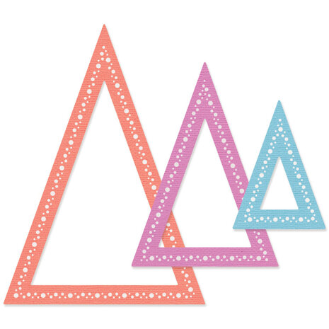 Sizzix Framelits Die by Stacey Park Fanciful Framelits, Patti's Perfect Triangles (16pcs) (666699)