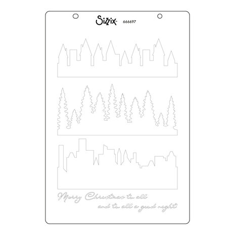 Sizzix Stencil by Stacey Park Cosmopolitan, The View #2 (666697) Sizzix Stencil by Stacey Park Cosmopolitan, The View #2 (666697)
