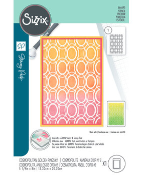 Sizzix Stencil by Stacey Park Cosmopolitan, Golden Rings #2 (666695)