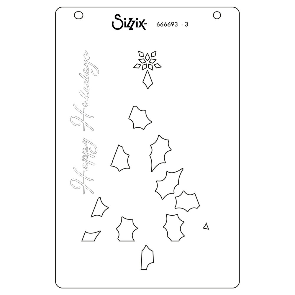 Sizzix Layered Stencils by Stacey Park Cosmopolitan Christmas, Happy Holidays (4pcs) (666693) Sizzix Layered Stencils by Stacey Park Cosmopolitan Christmas, Happy Holidays (4pcs) (666693)
