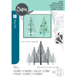 Sizzix Clear Stamps w/Stencil by Stacey Park Cosmopolitan Christmas, Merry & Light (16pcs) (666691)