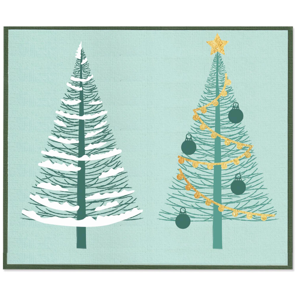 Sizzix Clear Stamps w/Stencil by Stacey Park Cosmopolitan Christmas, Merry & Light (16pcs) (666691)