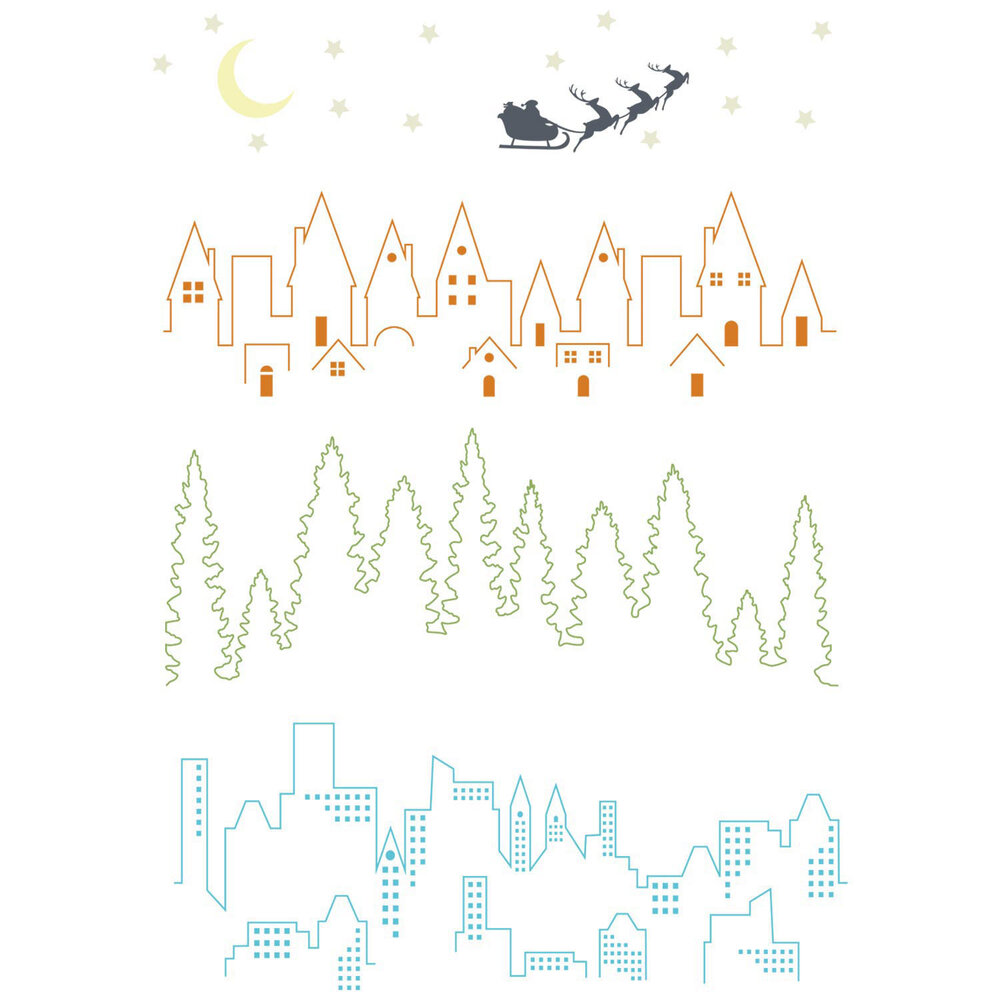 Sizzix Clear Stamps by Stacey Park Cosmopolitan, The View (6pcs) (666696)