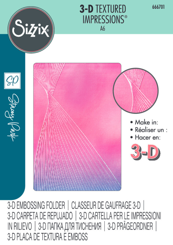Sizzix 3D Textured Impressions by Stacey Park Cosmopolitan, French Twist (666701)