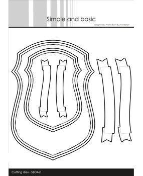 Simple and Basic Sheild w/ Banner Dies (SBD461)