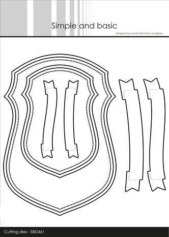 Simple and Basic Sheild w/ Banner Dies (SBD461)