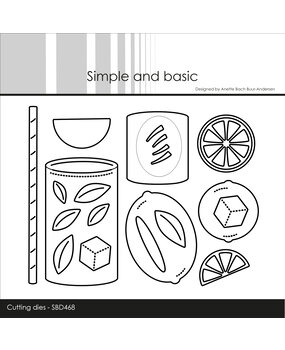 Simple and Basic Drink w/ Orange and Lime Dies (SBD468)