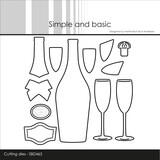 Simple and Basic Champagne Bottle Dies (SBD463)
