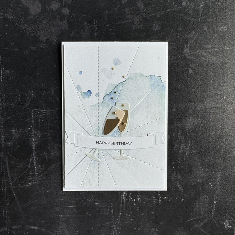 Simple and Basic Champagne Bottle Dies (SBD463)