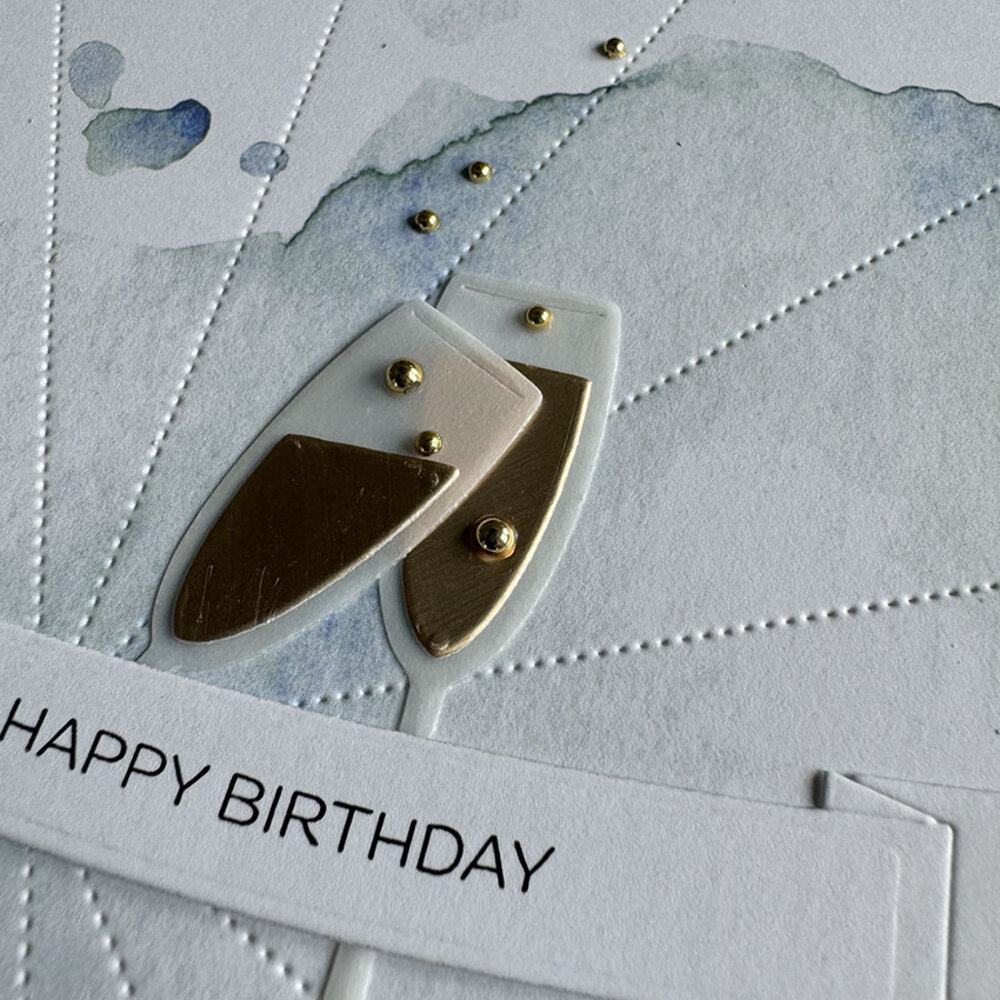 Simple and Basic Champagne Bottle Dies (SBD463)