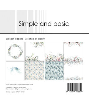 Simple and Basic A Sense of Clarity 6x6 Inch Paper Pack (SBP534)