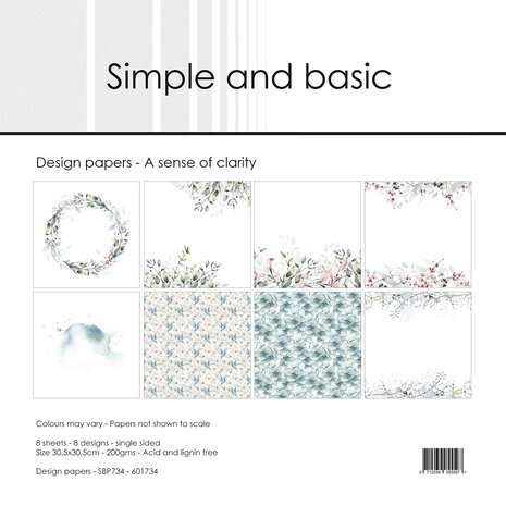 Simple and Basic A Sense of Clarity 12x12 Inch Paper Pack (SBP734) (DISCONTINUED)
