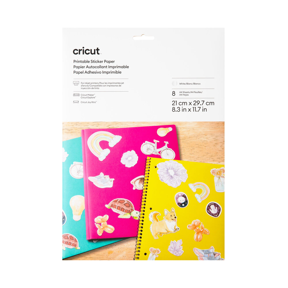 Cricut Printable Sticker Paper A4 White (8pcs) (2010361) Cricut Printable Sticker Paper A4 White (8pcs) (2010361)